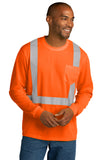 CornerStone® ANSI 107 Class 2 Mesh Long Sleeve Tee - Safety Orange