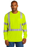 CornerStone® ANSI 107 Class 3 Mesh Long Sleeve Tee - Safety Yellow