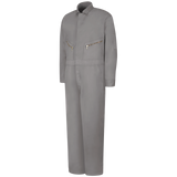 Zip-Front Cotton Coverall - Grey