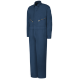 Zip-Front Cotton Coverall - Navy