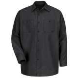 Men's Long Sleeve Industrial Work Shirt - Black