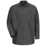 Men's Long Sleeve Industrial Work Shirt - Charcoal