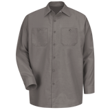 Men's Long Sleeve Industrial Work Shirt - Grey