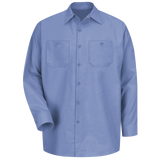 Men's Long Sleeve Industrial Work Shirt - Light Blue