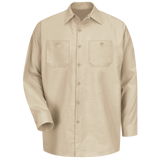 Men's Long Sleeve Industrial Work Shirt - Light Tan