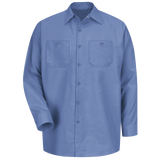 Men's Long Sleeve Industrial Work Shirt - Petrol Blue