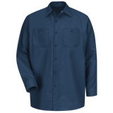 Men's Long Sleeve Industrial Work Shirt - Navy