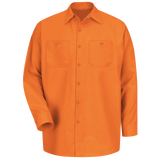 Men's Long Sleeve Industrial Work Shirt - Orange