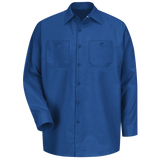 Men's Long Sleeve Industrial Work Shirt - Royal Blue