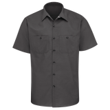 Men's Short Sleeve Industrial Work Shirt - Charcoal
