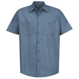 Men's Short Sleeve Industrial Work Shirt - Postman Blue