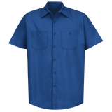Men's Short Sleeve Industrial Work Shirt - Royal Blue