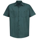 Men's Short Sleeve Industrial Work Shirt - Spruce Green